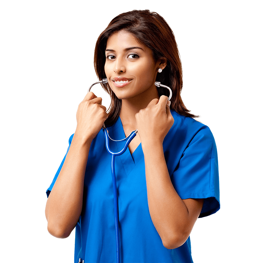 A young female certified nursing assistant.
